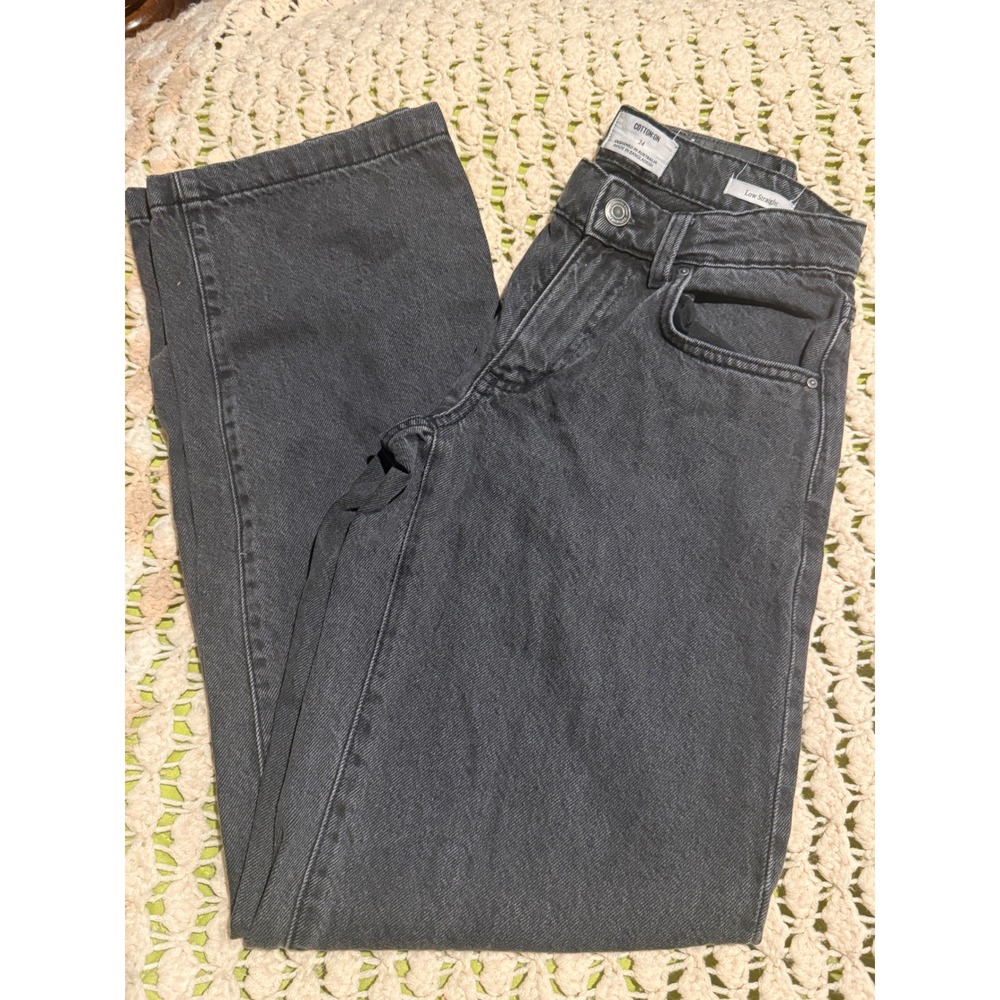 Cotton On Low Straight Jeans 24 Washed Black